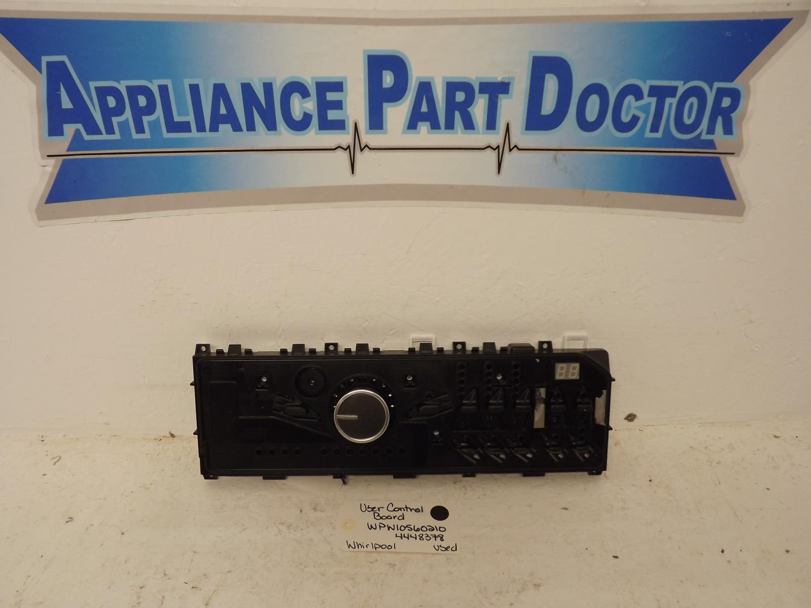 Whirlpool Washer WPW10560210 4448378 User Control Board Used Whirlpool Washer WPW10560210 4448378 User Control Board Used